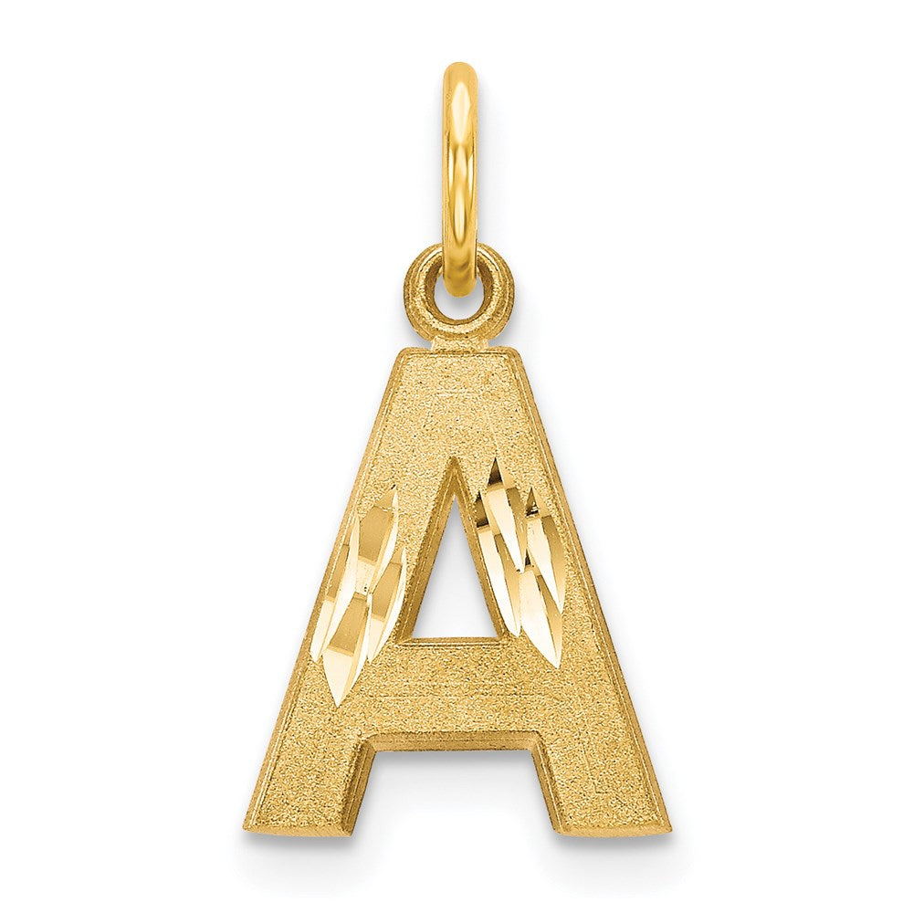 14K Gelbgold Buchstabe A Initiale Charm