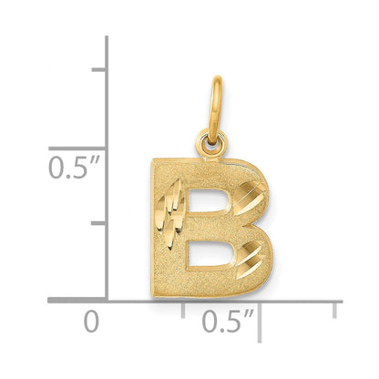 14K Gelbgold Buchstabe B Initialen-Charm