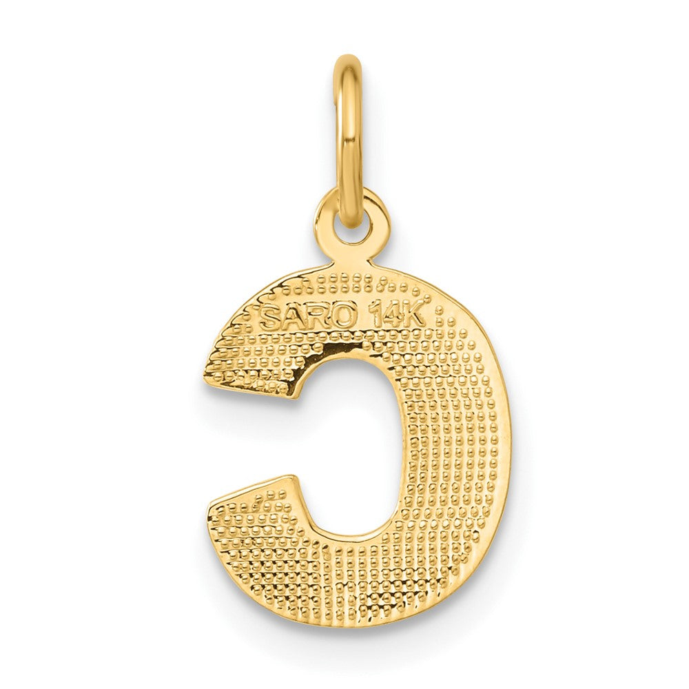 14K Gelbgold Buchstabe C Initiale Charm