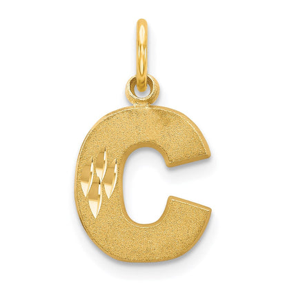 14K Gelbgold Buchstabe C Initiale Charm
