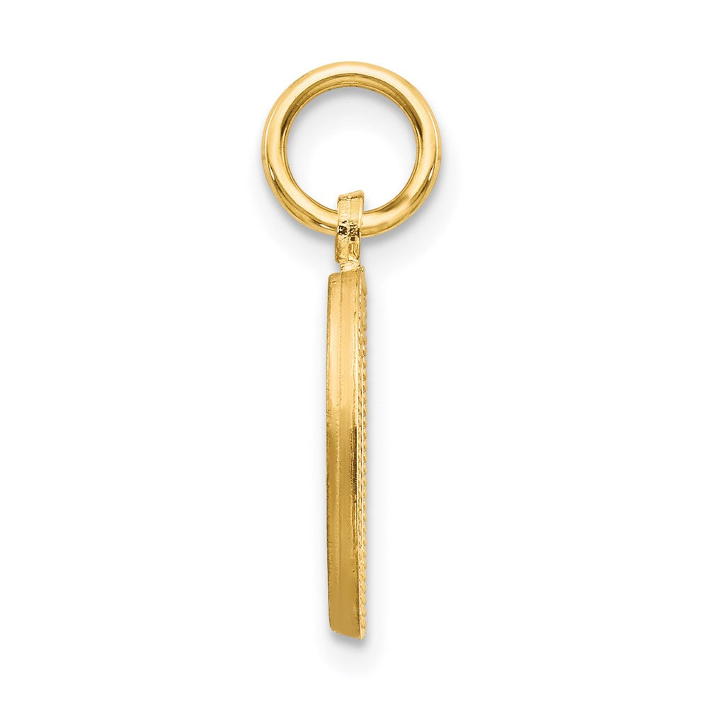 14K Gelbgold Initial-Charm Buchstabe D