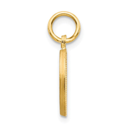 14K Gelbgold Initial-Charm Buchstabe D