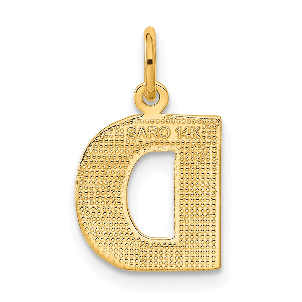 14K Gelbgold Initial-Charm Buchstabe D