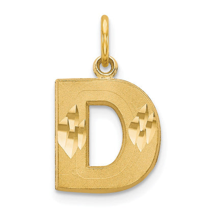14K Gelbgold Initial-Charm Buchstabe D