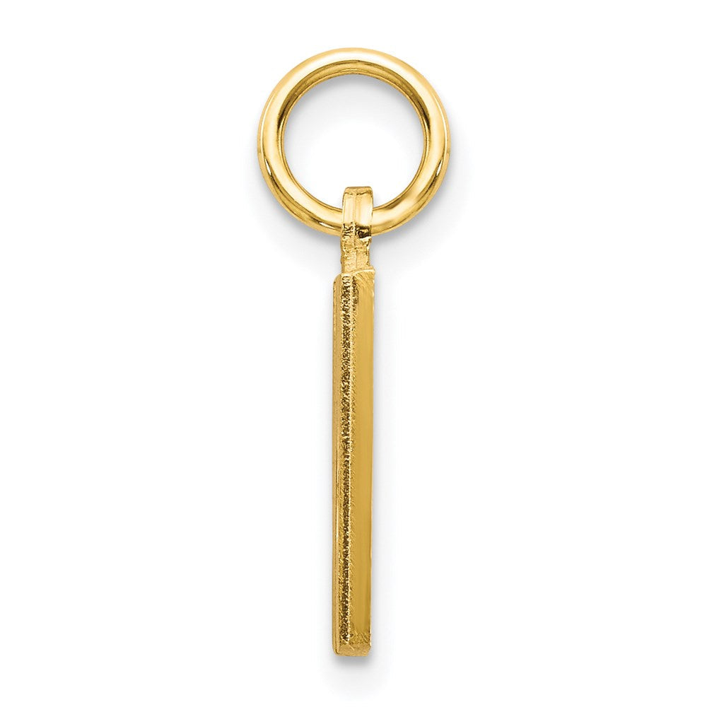 14K Gelbgold Satin diamantgeschliffener Buchstabe M Initial-Charm