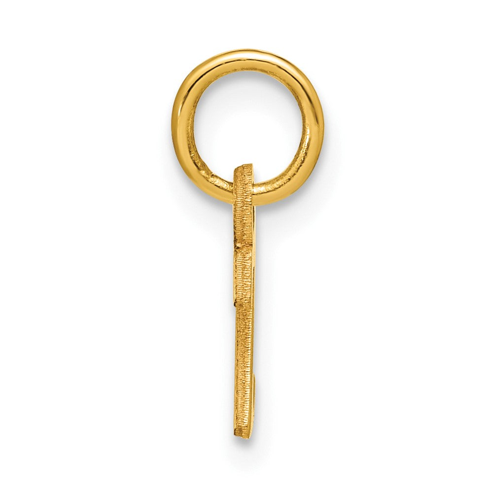 14K Gelbgold Satiniert Diamantiert Buchstabe Z Initiale Charm