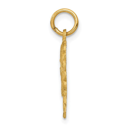 14K Gelbgold Herz Buchstabe A Charm