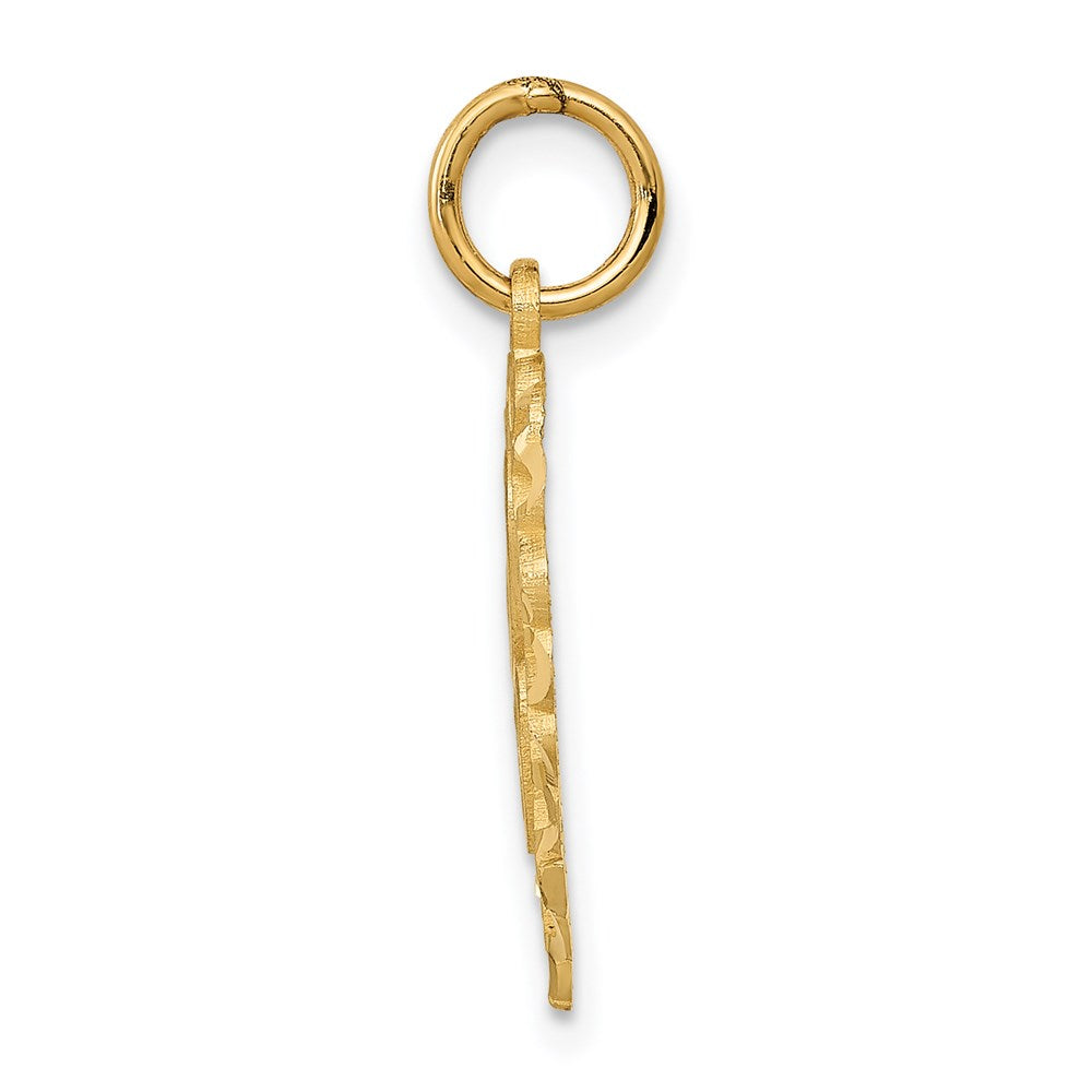14K Gelbgold Herz Buchstabe C Charm