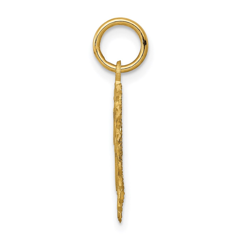 14K Gelbgold Herz Buchstabe F Charm
