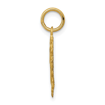 14K Gelbgold Herz Buchstabe F Charm