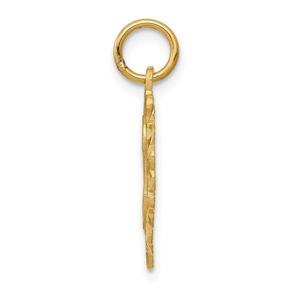 14K Gelbgold Herz Buchstabe G Charm