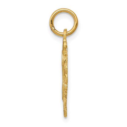 14K Gelbgold Herz Buchstabe G Charm