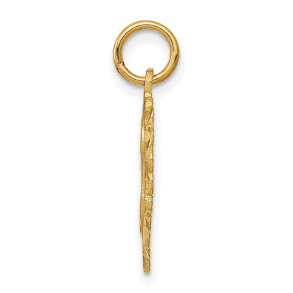 14K Gelbgold Herz Buchstabe H Charm