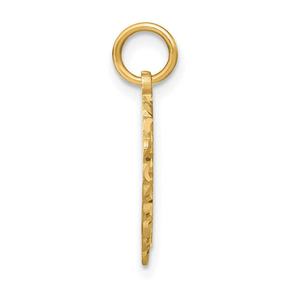 14K Gelbgold Herz Buchstabe I Charm