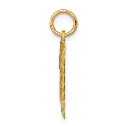 14K Gelbgold Herz Buchstabe J Charm
