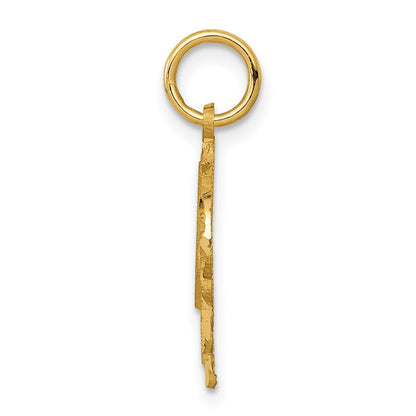14K Gelbgold Herz Buchstabe M Charm
