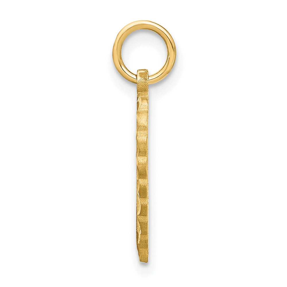 14K Gelbgold Herz Buchstabe O Charm