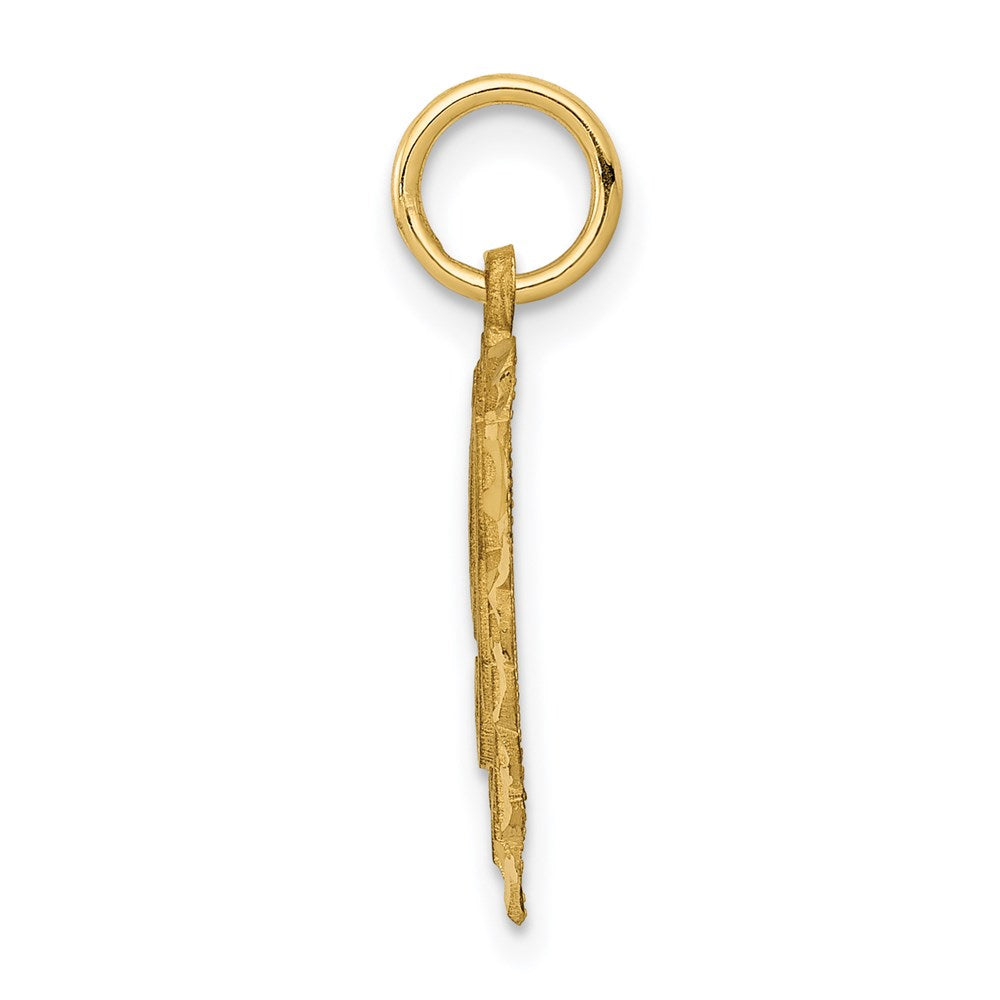 14K Gelbgold Herz Buchstabe R Charm