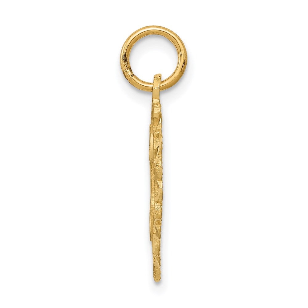 14K Gelbgold Herz Buchstabe S Charm