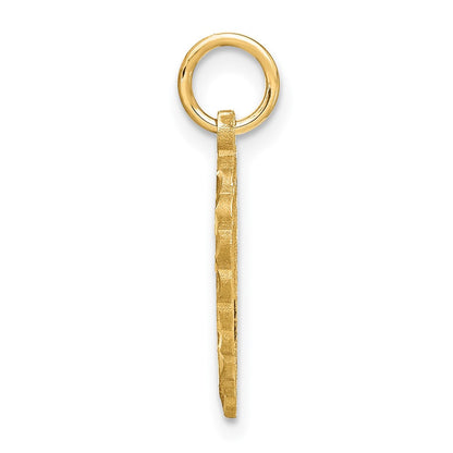 14K Gelbgold Herz Buchstabe W Charm