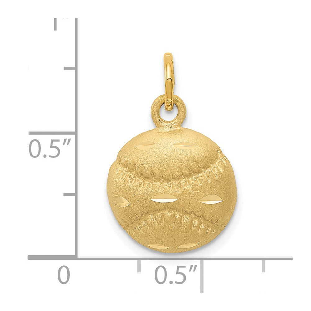 14K Gelbgold Baseball-Charm