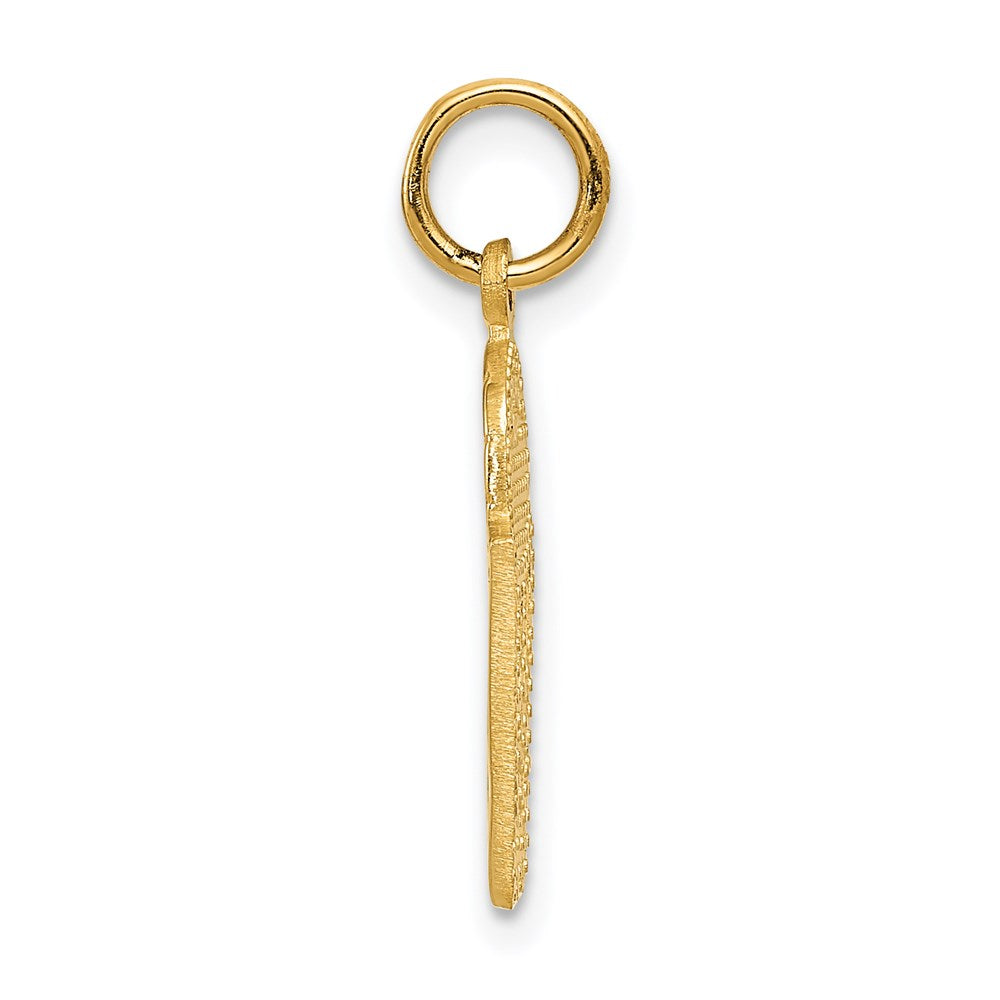 14K Gelbgold Basketball in Net Charm