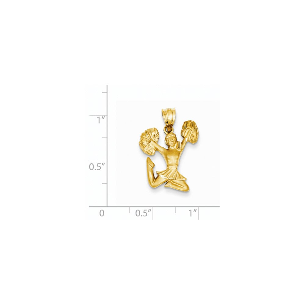 14K Gelbgold Cheerleader-Anhänger