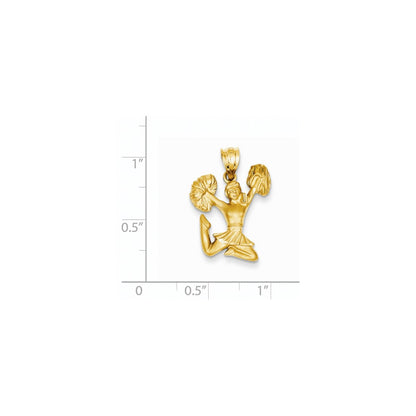 14K Gelbgold Cheerleader-Anhänger