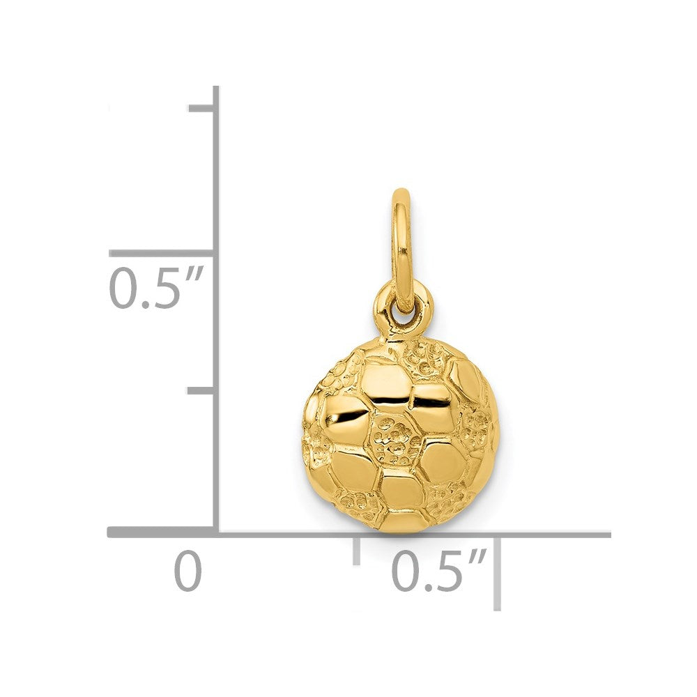 14K Gelbgold Fußball Kugel Charm