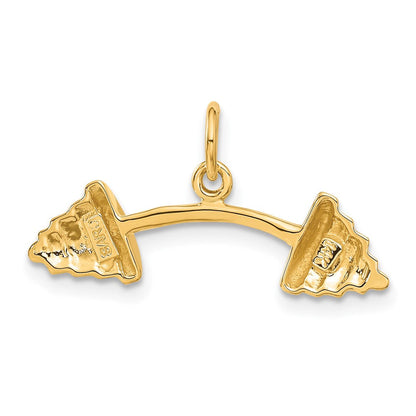 14K Gelbgold Barbell Charm