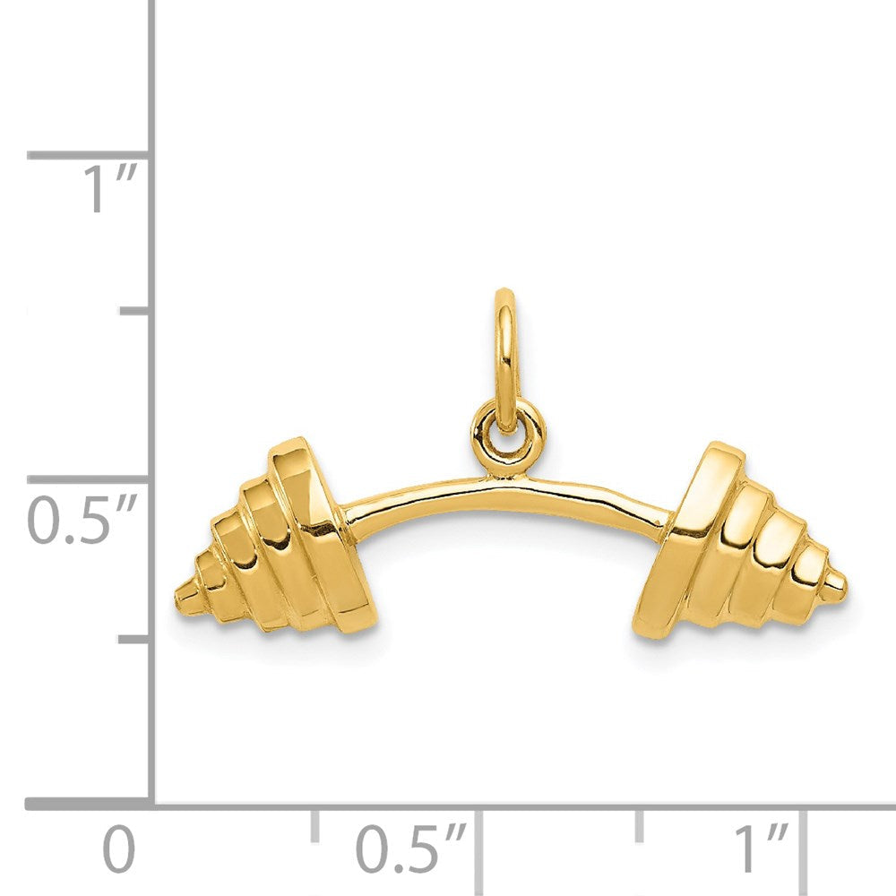 14K Gelbgold Barbell Charm