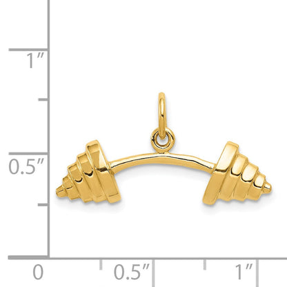 14K Gelbgold Barbell Charm