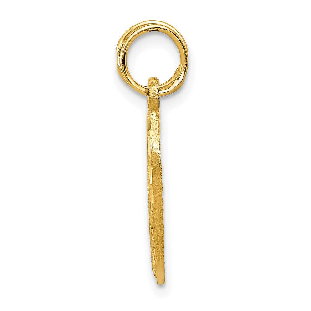 14K Gelbgold "MY LOVE TO YOU I GIVE MY HEART" Trennbarer Charm
