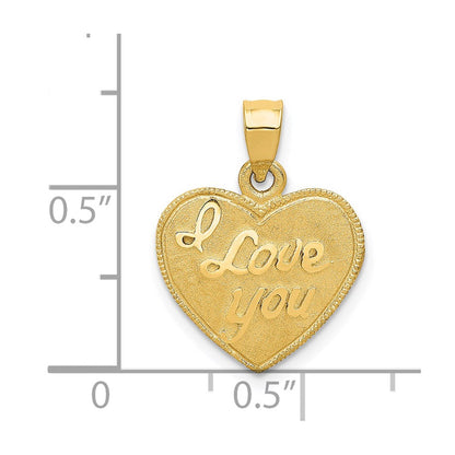 14K Gelbgold Herz-Anhänger