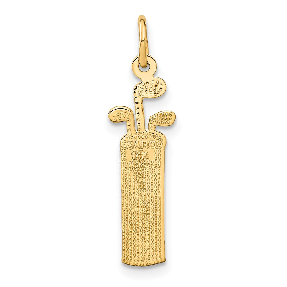 14K Gelbgold Golf Bag Charm