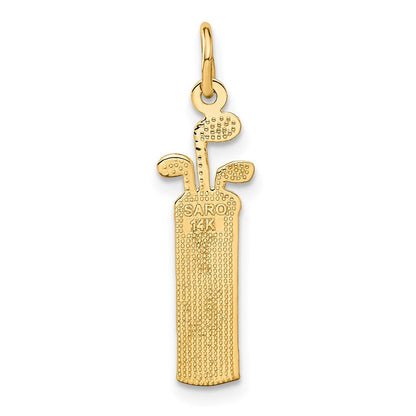 14K Gelbgold Golf Bag Charm