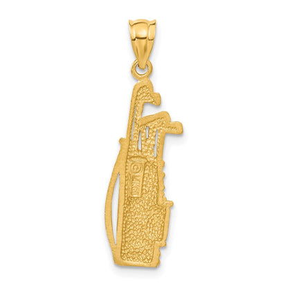 14K Gelbgold Golftaschen-Charm