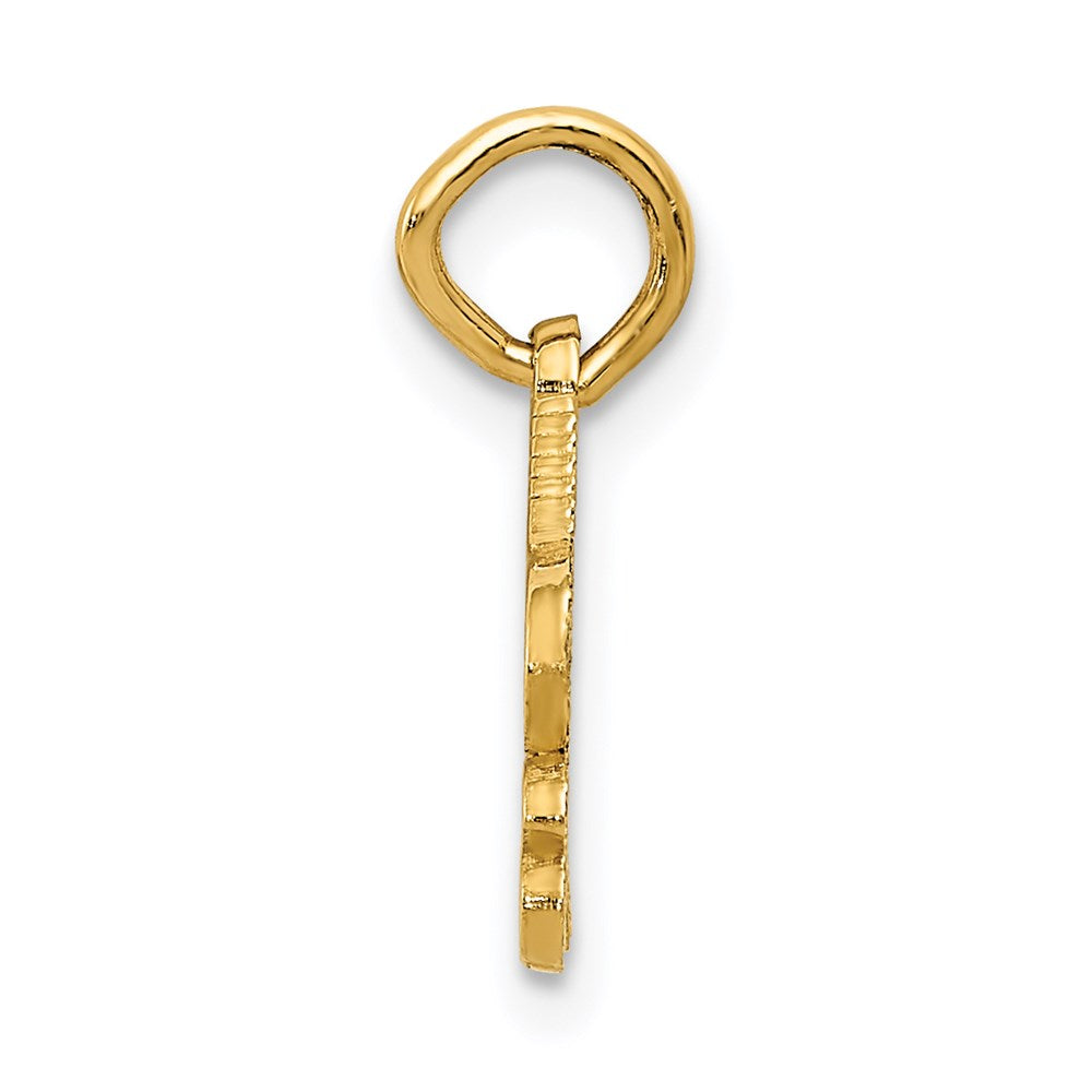 14K Gelbgold I Herz Tennis Charm
