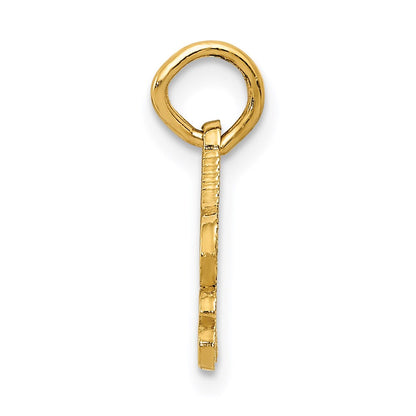 14K Gelbgold I Herz Tennis Charm