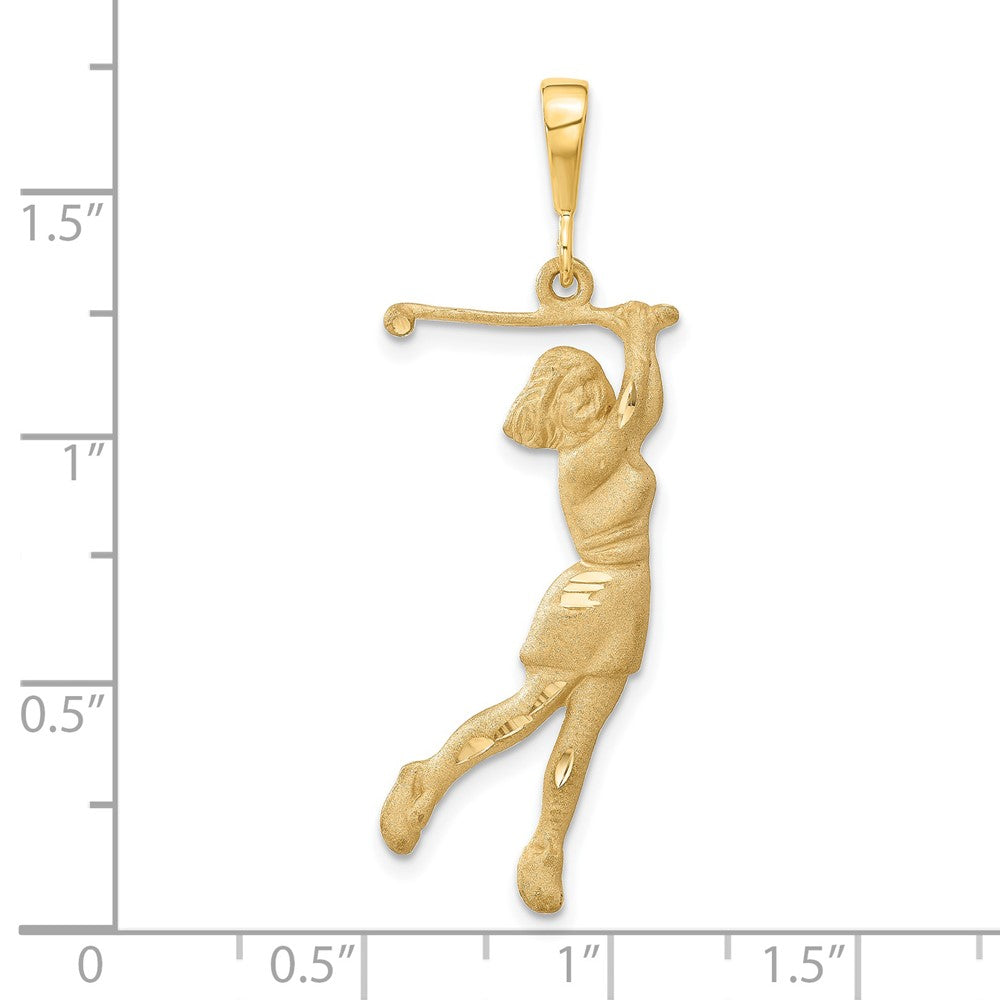14K Gelbgold Anhänger „Golferin“