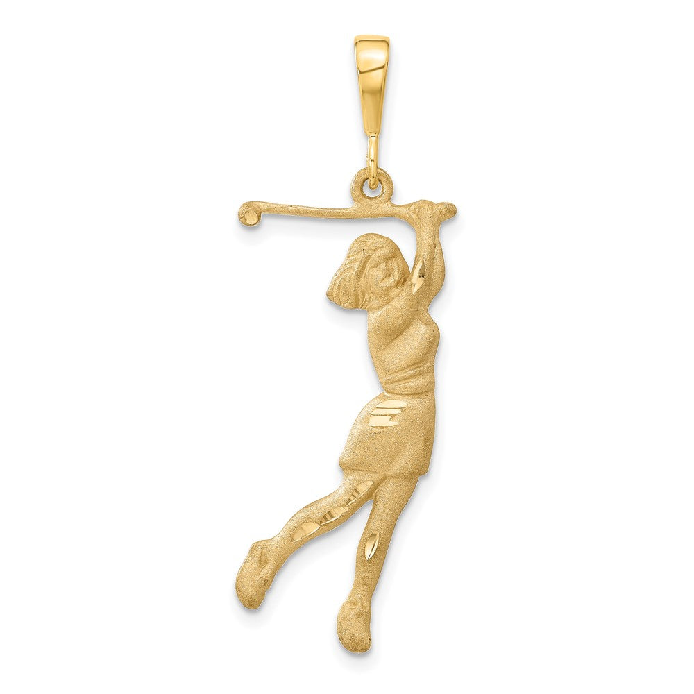 14K Gelbgold Anhänger „Golferin“