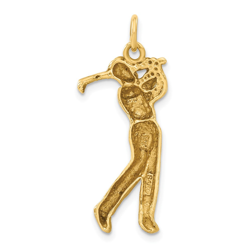 14K Gelbgold Golfer-Charm (Herren)