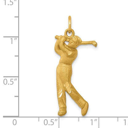 14K Gelbgold Golfer-Charm (Herren)