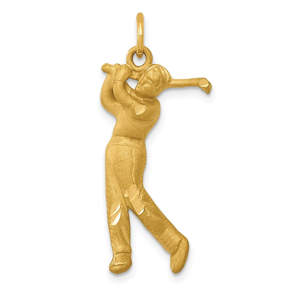 14K Gelbgold Golfer-Charm (Herren)