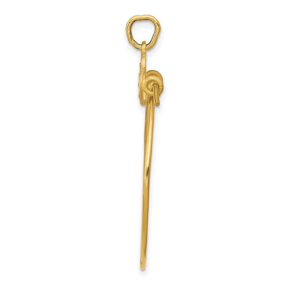 14K Gelbgold Herz Charm Halter