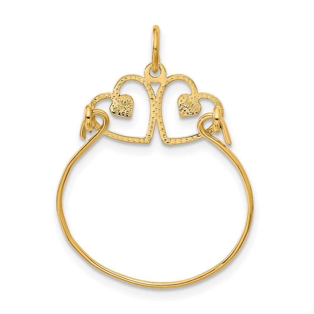 14K Gelbgold Herz Charm Halter