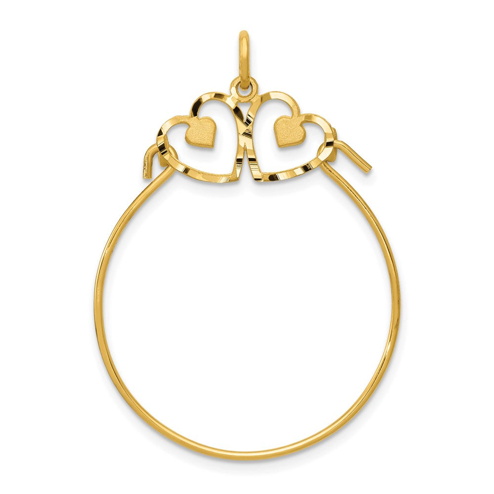 14K Gelbgold Herz Charm Halter