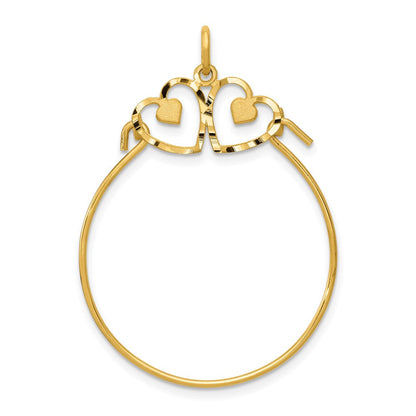 14K Gelbgold Herz Charm Halter