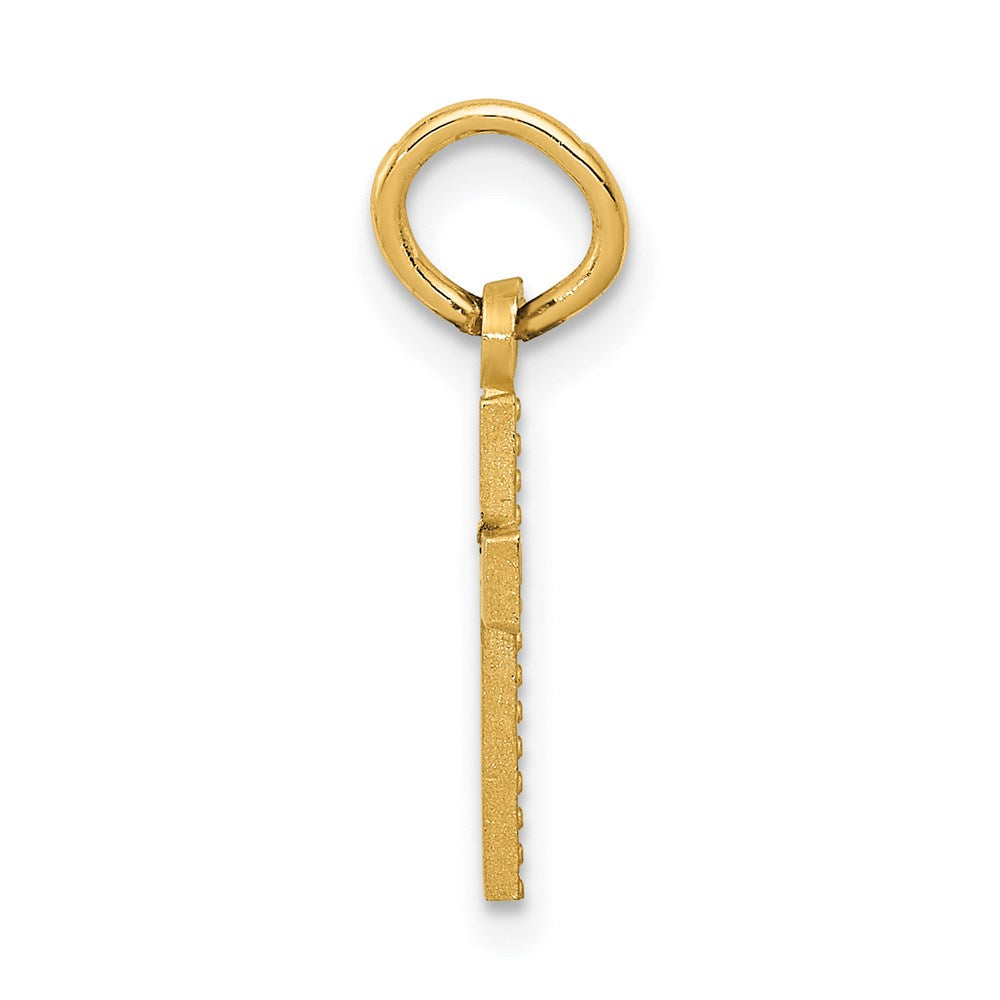 14K Gelbgold Winzig Kreuz Charm