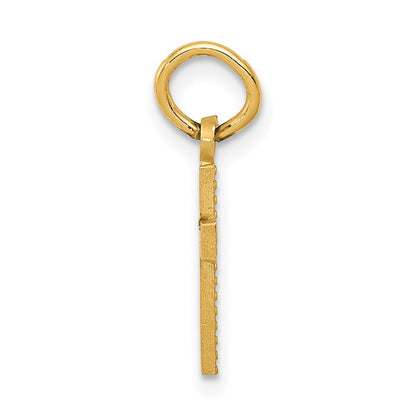 14K Gelbgold Winzig Kreuz Charm